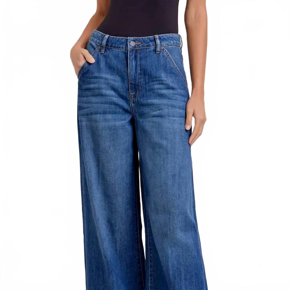 NEW HIDDEN women's wide leg trouser in dark wash